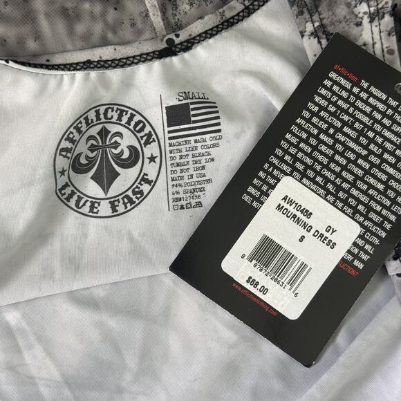 Affliction Dress Womens Small Praying Woman Mourning Graphic Tankdress Goth Emo - Picture 3 of 10